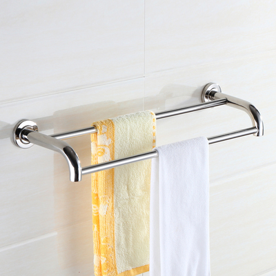 浴室不锈钢毛巾架毛巾单杆双杆卫浴毛巾挂浴巾架卫生间毛巾杆挂件