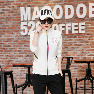 女士秋装2016新款韩版时尚气质套装潮长袖T恤套装运动休闲流行美