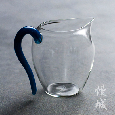 台湾禾器正品手工玻璃公道杯耐热琉璃茶海分茶器透明公杯茶具配件