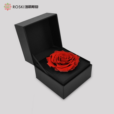 洛丽斯奇方形高档皮革翻盖永生花礼盒鲜花花盒盒子玫瑰花包装盒