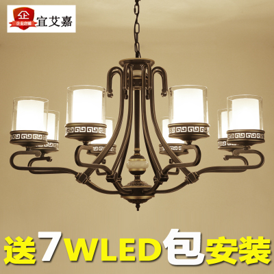 新中式吊灯仿古客厅灯具中国风现代别墅大厅灯简约餐厅中式吊灯