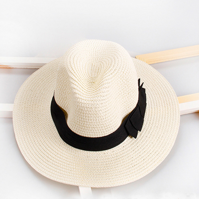 帽子女夏天出游光身沙滩帽青年礼帽潮英伦逛街透气可折叠遮阳草帽