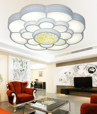 客厅卧室LED梅花型吸顶灯 现代简约圆形书房餐厅大气创意灯具灯饰