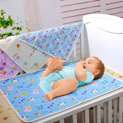 新生婴儿隔尿垫 防滑吸水可手洗机洗 宝宝大码纯棉防水尿垫经期垫