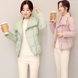 新款韩国短款女棉衣修身大翻领学生羽绒棉服保暖棉袄大码加厚外套