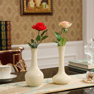 【天天特价】陶瓷花瓶欧式小花瓶简约瓷器客厅摆件饰品创意插花