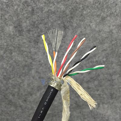 进口电缆 日本shinko 12芯0.2平方双绞镀锡屏蔽线 耐曲柔软 拖链