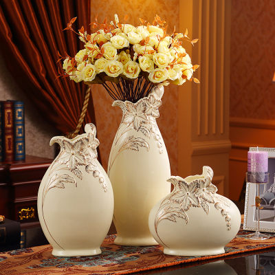 陶瓷欧式花瓶摆件电视柜客厅卧室家居书架装饰花器结婚乔迁礼物