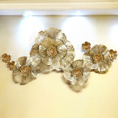 地中海风格创意家居壁挂 欧式铁艺壁饰金属镂空花朵墙壁软装饰品