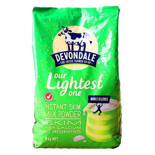 澳洲Devondale德运奶粉脱脂速溶高钙成人学生儿童老人奶粉1Kg现货