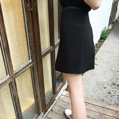 2016年秋季新款韩版甜美学院风短裙高腰A型半裙女显瘦包臀半身裙