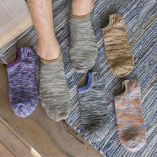 袜子男短袜超薄夏季防臭短筒纯棉低帮复古韩版船袜隐形浅口潮个性