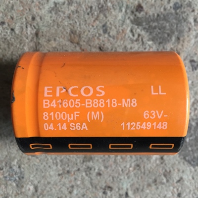 原装拆机西门子EPCOS 橙色LL 铜脚 63V8100UF 代8200UF滤波电容