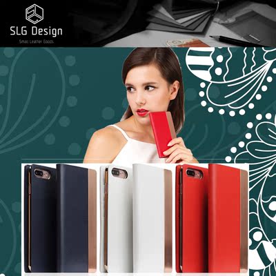 SLG Design iphone7 plus 苹果7手机売METAL意大利真皮翻盖保护套