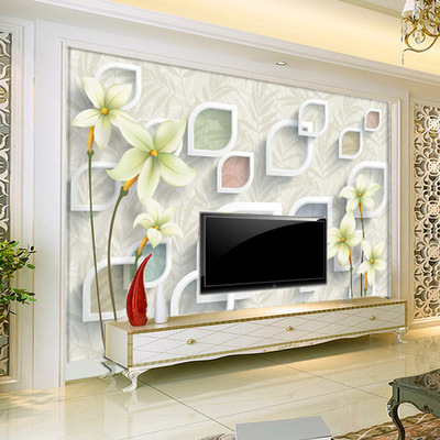 简约现代影视墙壁画5d客厅电视背景墙壁纸3d立体欧式无缝墙纸墙布