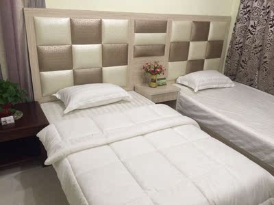 环保酒店宾馆公寓板材床单人床双人床1.5米1.8米硬板床可定做尺寸