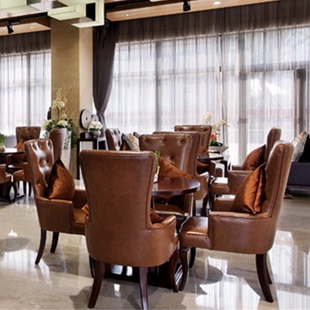 售楼处部洽谈桌椅 新中式欧式一桌四椅 餐厅酒店接待休闲家具组合