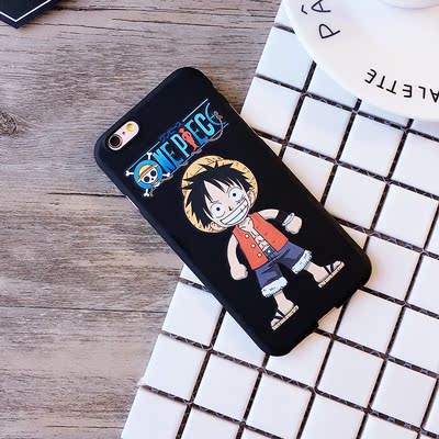 海贼王路飞 苹果6s手机壳iPhone6/plus卡通磨砂超薄硬壳全包防摔