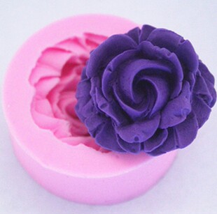 新品 小玫瑰花翻糖模具 硅胶立体diy巧克力模具烘焙蛋糕滴胶模具