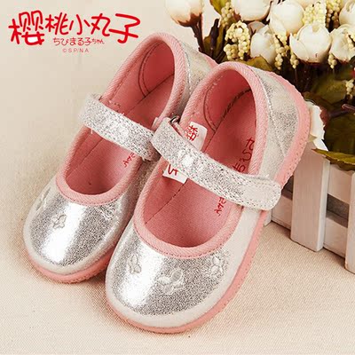 樱桃小丸子儿童休闲公主鞋秋季女童新款柔软防滑可爱韩版小皮鞋