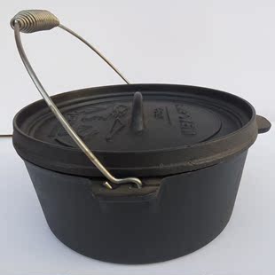 铸铁炖锅 老式加厚传统铁锅 无涂层不粘锅日本煮锅汤煲炖肉锅具