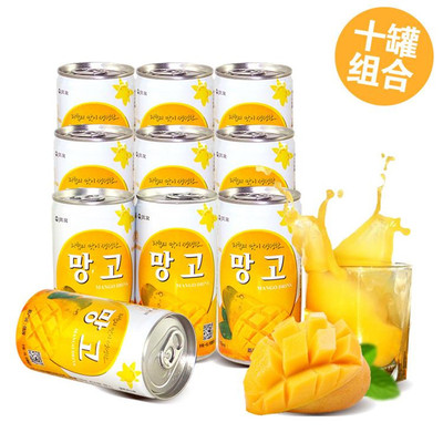 韩国进口果味果汁饮料九日芒果汁175ml*10饮料礼包批发果味饮品