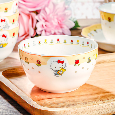 HelloKitty骨瓷碗日韩欧式陶瓷餐具小汤碗大米饭碗面碗家用甜品碗