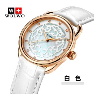 瑞士正品牌女款天王手表女表时尚潮流防水石英机芯女生真皮带腕表