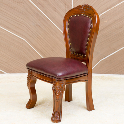 欧式儿童椅餐椅真皮小椅子靠背椅美式椅子茶几凳子实木椅子特价