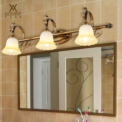 led欧式镜前灯卫生间浴室灯具厕所镜子灯 美式梳妆台创意复古镜灯