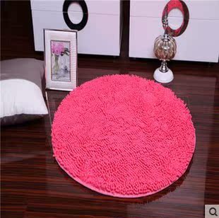 特价雪尼尔地毯可爱心形圆形坐垫地垫脚垫 浴室门垫卫生间吸水垫