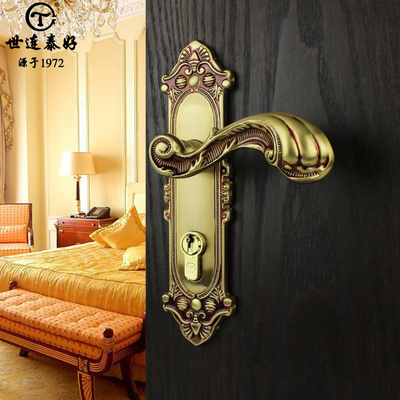 泰好铜锁 台湾世连泰好 全铜欧式门锁室内卧室实木纯铜通用房门锁