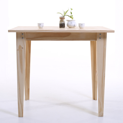 宜家简易实木小方桌 学生书桌长方形组合桌椅套装原木家用学习桌