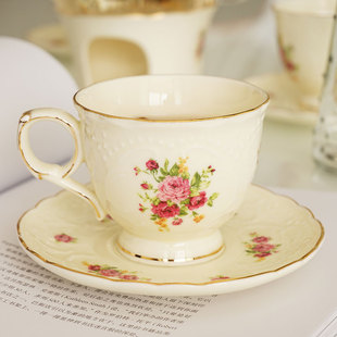 包邮欧式茶具高档复古创意骨瓷咖啡杯配碟陶瓷杯子下午茶杯情侣杯