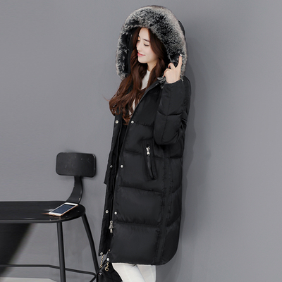 韩国大毛领面包服2016冬季新款女时尚棉衣宽松显瘦中长款棉袄外套