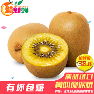 【甄新鲜】新鲜水果 四川特产蒲江黄心奇异果猕猴桃20个装包邮