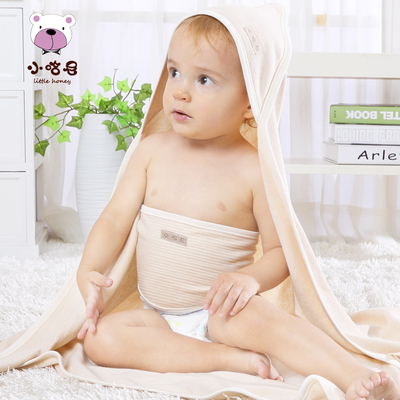 小哈尼 天然有机彩棉 婴儿肚围肚兜新生儿护腹带护肚脐带 防着凉