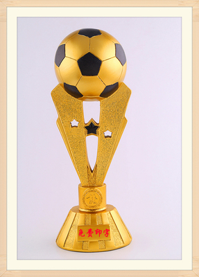 商务奖杯 运动赛事奖杯 树脂足球奖杯奖牌定做 免费排版定制logo