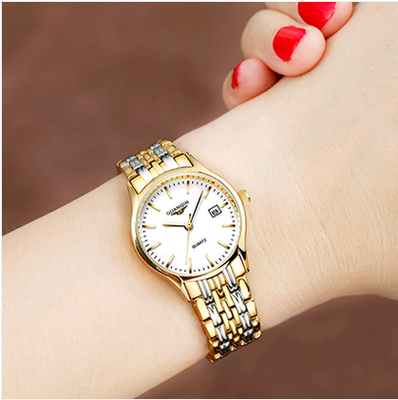 2017新款时尚潮流超薄女士石英表钢带防水手表简约百搭ck手表