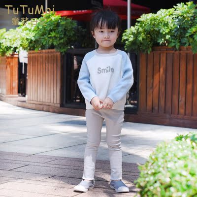 TuTuMoi童梦日记 韩国品牌女童秋冬套头毛衣马卡龙拼色两色