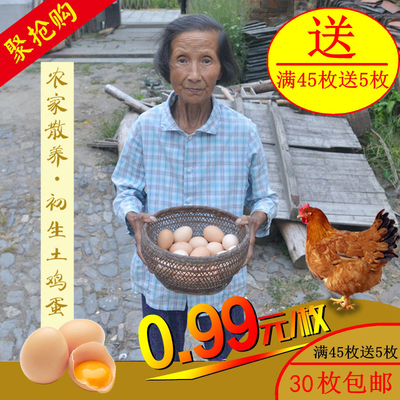 徽州 土鸡蛋农家散养 新鲜30枚 纯天然月子孕妇 自养草笨鸡蛋盒装