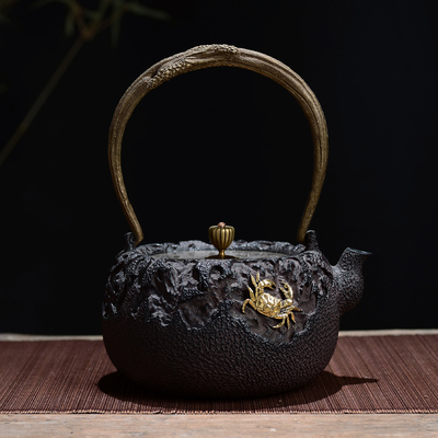 铁壶日本 南部纯手工养生老铁壶 无涂层生铁壶烧水煮茶壶 铁茶壶