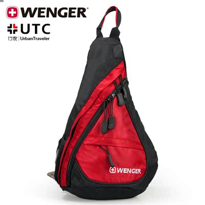 瑞士军刀新款Wenger单肩背包水滴包男女三角包潮包斜挎包小胸包
