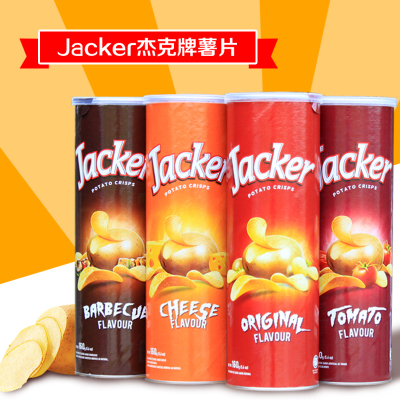 马来西亚进口Jacker杰克牌桶装薯片膨化食品休闲小吃零食160g
