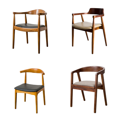 实木餐椅休闲椅实木椅子美式简约靠背椅书桌椅子复古办公椅扶手椅
