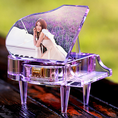 水晶钢琴音乐盒八音盒女生生日礼物天空之城创意情人节送女友定制