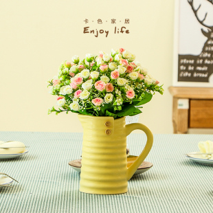 素胚陶瓷花瓶 欧式家居装饰品餐桌客厅创意摆件花器花插工艺品