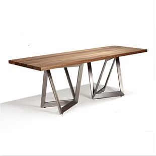 书桌 铁艺烤漆餐桌不锈钢会议桌简约现代烤漆办公桌书桌定做特价