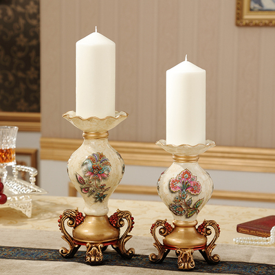 新古典欧式烛台婚房客厅样板房装饰品摆件 美式烛台结婚礼品摆设