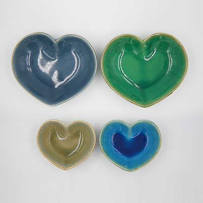菜碟子陶瓷家用调料小碟子创意个性心形调味碟冰裂西餐碟子菜盘子